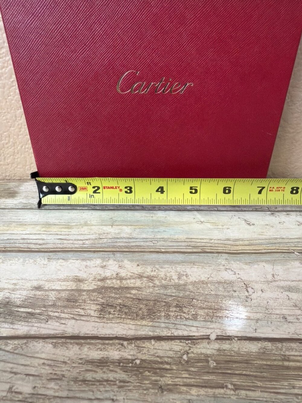 Set of 3 Cartier Red Presentation Jewelry Boxes Gold Logo - Empty - Picture 16 of 16